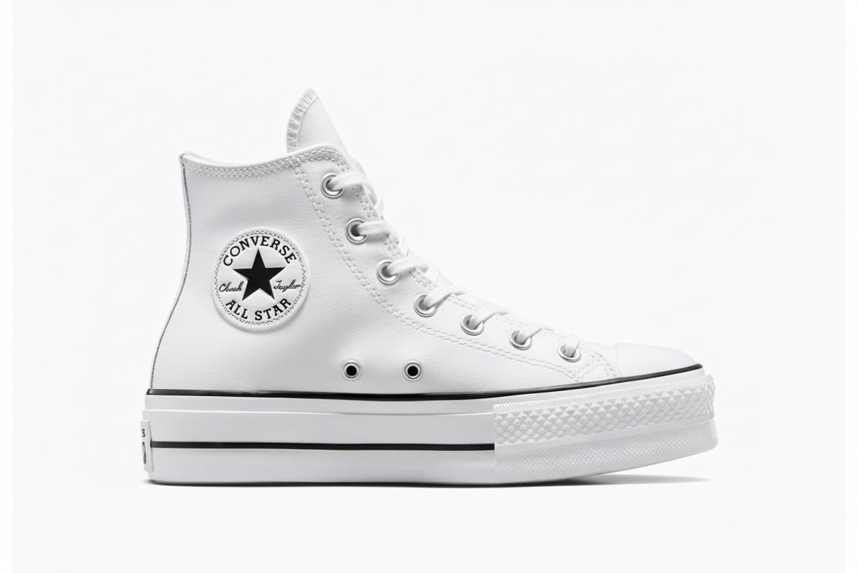Converse - Chuck Taylor All Star Plataforma piel Blanca